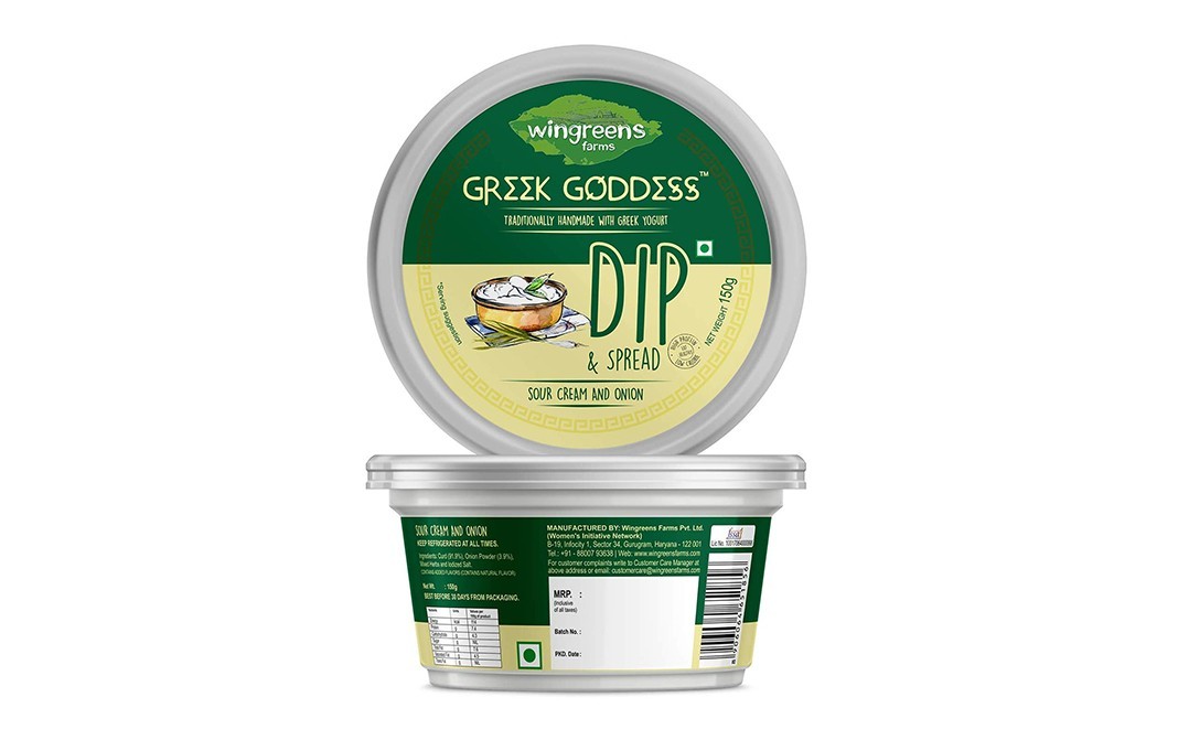 Wingreens Farms Greek Goddess Dip & Spread Sour Cream and Onion   Cup  150 grams